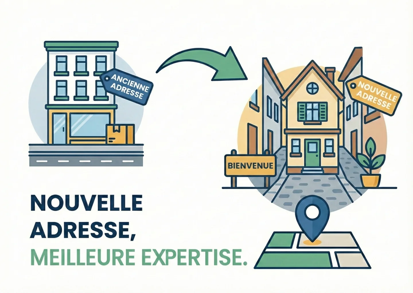 Une nouvelle adresse, toujours au plus proche de vos intérêts